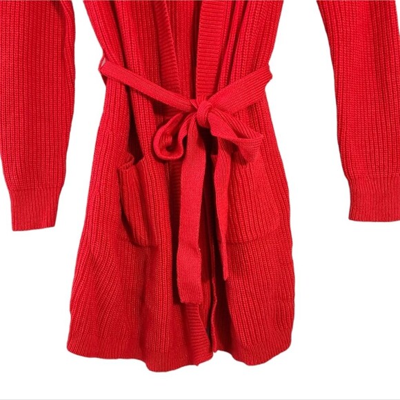 Boden Cara Knit Wool & Cashmere Blend Long Sleeve Cardigan in Post Box Red - Picture 6 of 9